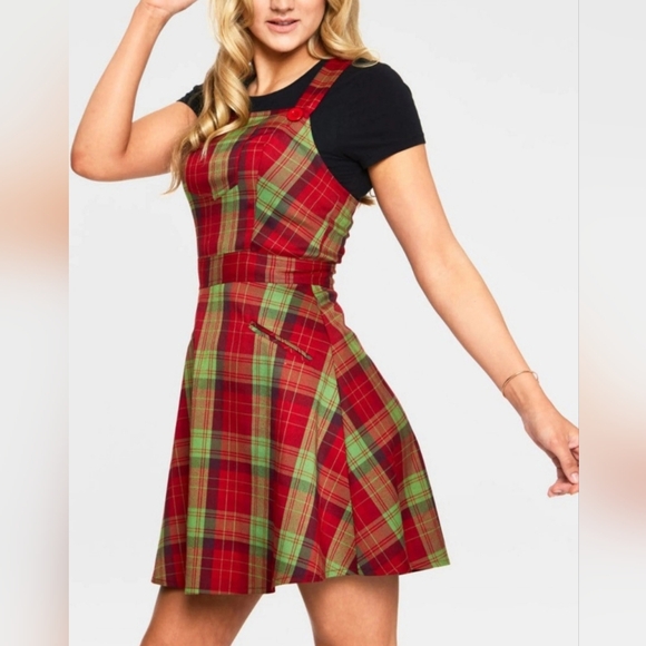 Voodoo Vixen Overall TartanDress Size Small - Picture 1 of 12